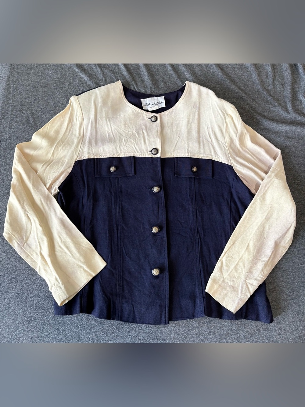 Vintage blue and cream jacket